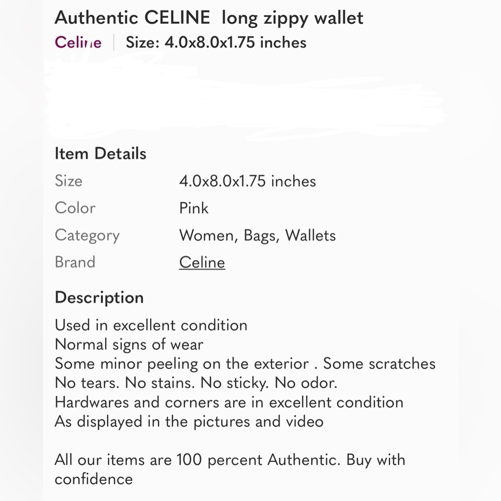 Celine bubble gum pink and black lambskin colorblock zip around wallet - Picture 7 of 7